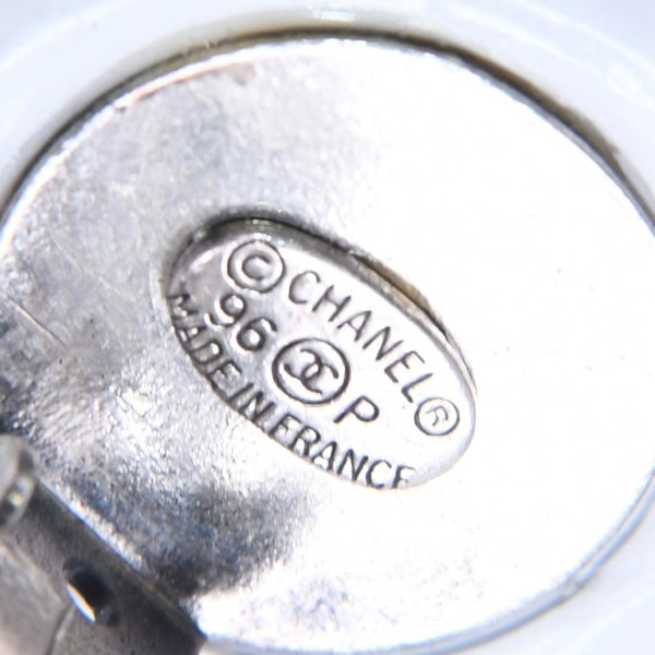 CHANEL シャネル ココマーク イヤリング 重量約9.87g 96P刻印 樹脂系 メタル ホワイト ブラック バイカラー 両耳用 美品 中古 4c070661