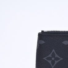 Load the image into the gallery viewer. 極美品 LOUIS VUITTON ルイヴィトン モノグラム・エクリプス ポシェット・クレ M80905 コインケース ブラック グレー 中古 4a006092