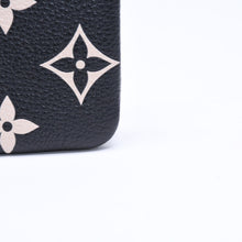 Load the image into the gallery viewer. 極美品 LOUIS VUITTON ルイヴィトン コインケース モノグラム・アンプラント ノワール ポシェットクレ M80885 ブラック ベージュ 中古 4a006053
