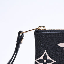 Load the image into the gallery viewer. 極美品 LOUIS VUITTON ルイヴィトン コインケース モノグラム・アンプラント ノワール ポシェットクレ M80885 ブラック ベージュ 中古 4a006053