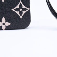 Load the image into the gallery viewer. 極美品 LOUIS VUITTON ルイヴィトン コインケース モノグラム・アンプラント ノワール ポシェットクレ M80885 ブラック ベージュ 中古 4a006053