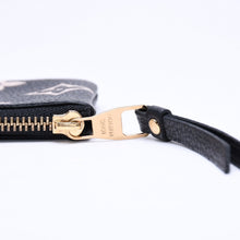 Load the image into the gallery viewer. 極美品 LOUIS VUITTON ルイヴィトン コインケース モノグラム・アンプラント ノワール ポシェットクレ M80885 ブラック ベージュ 中古 4a006053