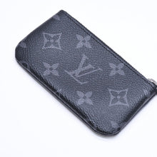 Load the image into the gallery viewer. 極美品 LOUIS VUITTON ルイヴィトン モノグラム・エクリプス ポシェット・クレ M80905 コインケース ブラック グレー 中古 4a006092