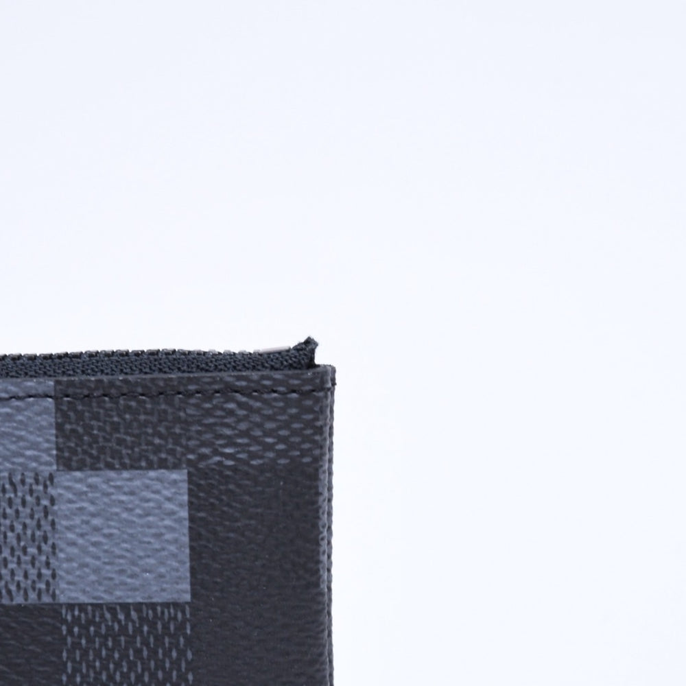 新品未使用品 LOUIS VUITTON ルイヴィトン コインケース ダモフラージュ・キャンバス ポシェットクレ M28666 ブラック グレー 中古 4a006091