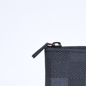 新品未使用品 LOUIS VUITTON ルイヴィトン コインケース ダモフラージュ・キャンバス ポシェットクレ M28666 ブラック グレー 中古 4a006091