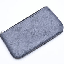 Load the image into the gallery viewer. 極美品 LOUIS VUITTON ルイヴィトン モノグラム・エクリプス ポシェット・クレ M80905 コインケース ブラック グレー 中古 4a006092