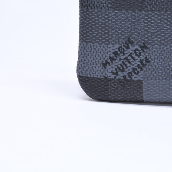 新品未使用品 LOUIS VUITTON ルイヴィトン コインケース ダモフラージュ・キャンバス ポシェットクレ M28666 ブラック グレー 中古 4a006091