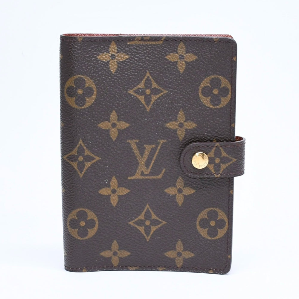 LOUIS VUITTON ルイヴィトン 手帳ケース アジェンダPM モノグラム R20005 ブラウン 美品 中古 4a006057