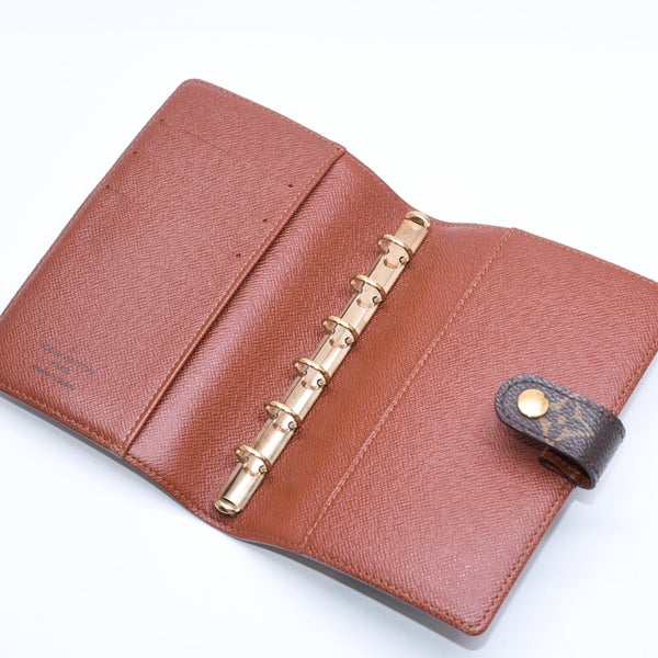 LOUIS VUITTON ルイヴィトン 手帳ケース アジェンダPM モノグラム R20005 ブラウン 美品 中古 4a006057
