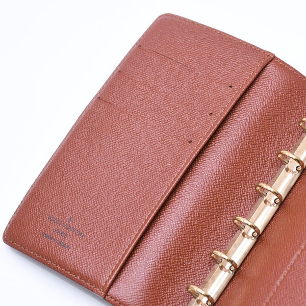 LOUIS VUITTON ルイヴィトン 手帳ケース アジェンダPM モノグラム R20005 ブラウン 美品 中古 4a006057