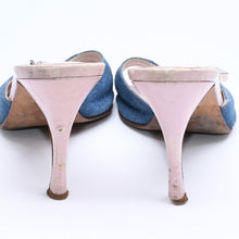 Load the image into the gallery viewer. CHRISTIAN DIOR クリスチャンディオール ミュール ヒール サイズ36 イタリア製 デニム ピンク 良品 中古 4a006005