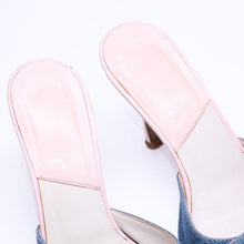 Load the image into the gallery viewer. CHRISTIAN DIOR クリスチャンディオール ミュール ヒール サイズ36 イタリア製 デニム ピンク 良品 中古 4a006005