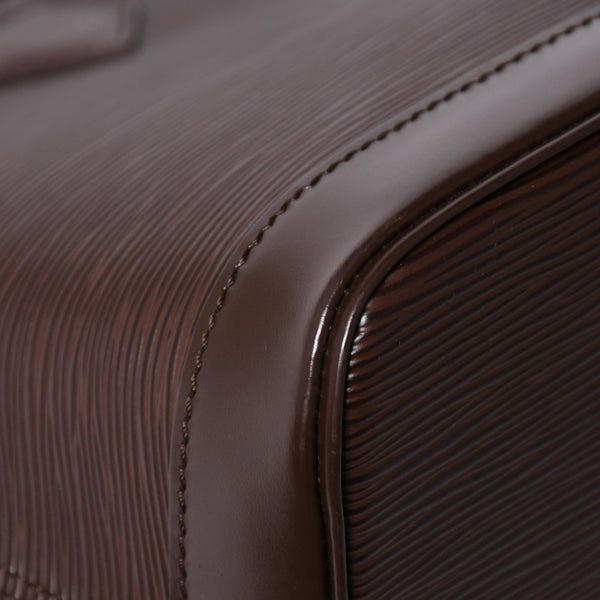 極美品 LOUIS VUITTON ルイヴィトン エピ アルマ ハンドバッグ M5214D ブラウン ダークブラウン エピレザー 中古 4a006102