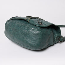 画像をギャラリービューアに読み込む, BALENCIAGA バレンシアガ ザフォルク ショルダーバッグ 246432 レザー グリーン ブラックメタル金具 美品 中古 4a005905