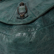 画像をギャラリービューアに読み込む, BALENCIAGA バレンシアガ ザフォルク ショルダーバッグ 246432 レザー グリーン ブラックメタル金具 美品 中古 4a005905