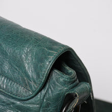 画像をギャラリービューアに読み込む, BALENCIAGA バレンシアガ ザフォルク ショルダーバッグ 246432 レザー グリーン ブラックメタル金具 美品 中古 4a005905