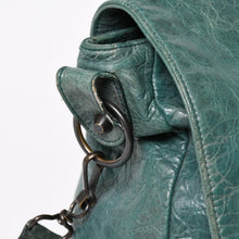 画像をギャラリービューアに読み込む, BALENCIAGA バレンシアガ ザフォルク ショルダーバッグ 246432 レザー グリーン ブラックメタル金具 美品 中古 4a005905
