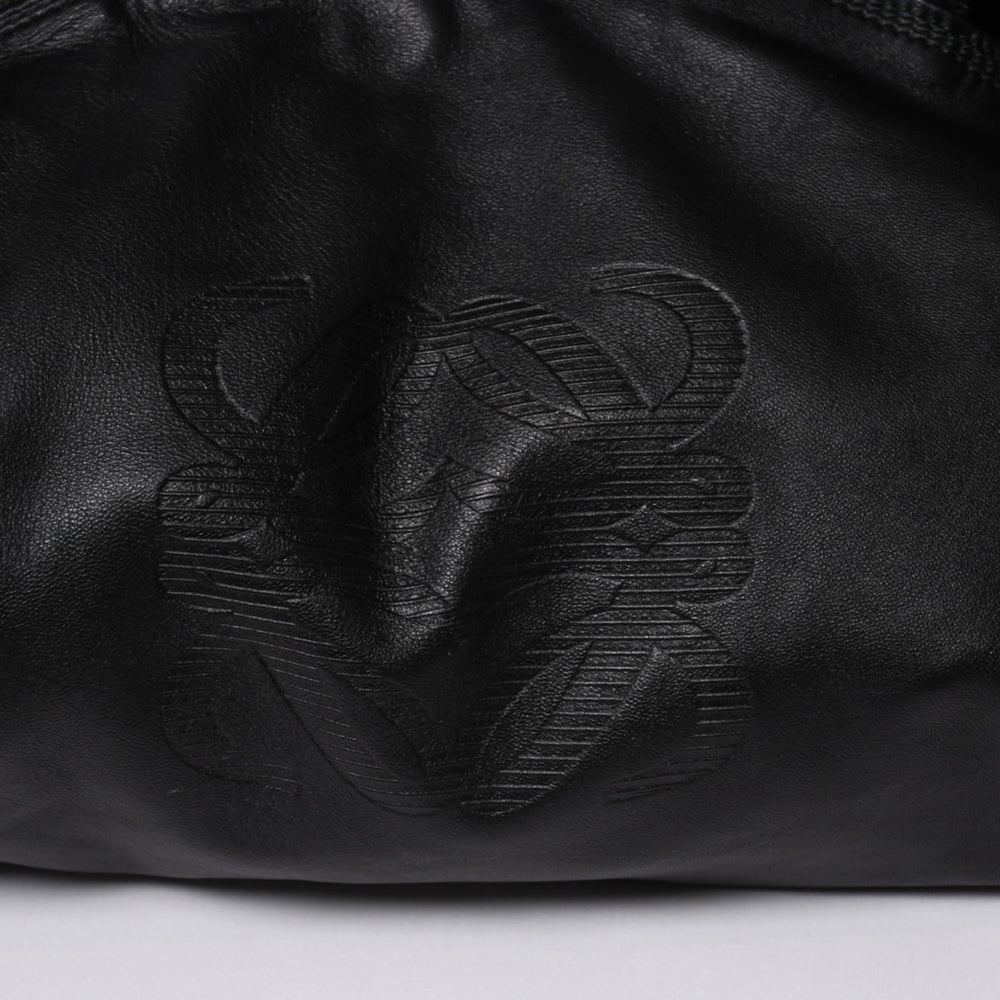LOEWE Handbag Tote Bag Nappa Aire Black Anagram Embossed Leather Good Condition Used 4a005893