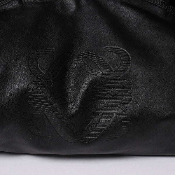 LOEWE Handbag Tote Bag Nappa Aire Black Anagram Embossed Leather Good Condition Used 4a005893