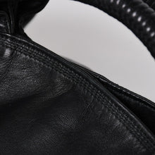 画像をギャラリービューアに読み込む, LOEWE ロエベ ハンドバッグ トートバッグ ナッパアイレ ブラック アナグラムエンボス加工 レザー 美品 中古 4a005893