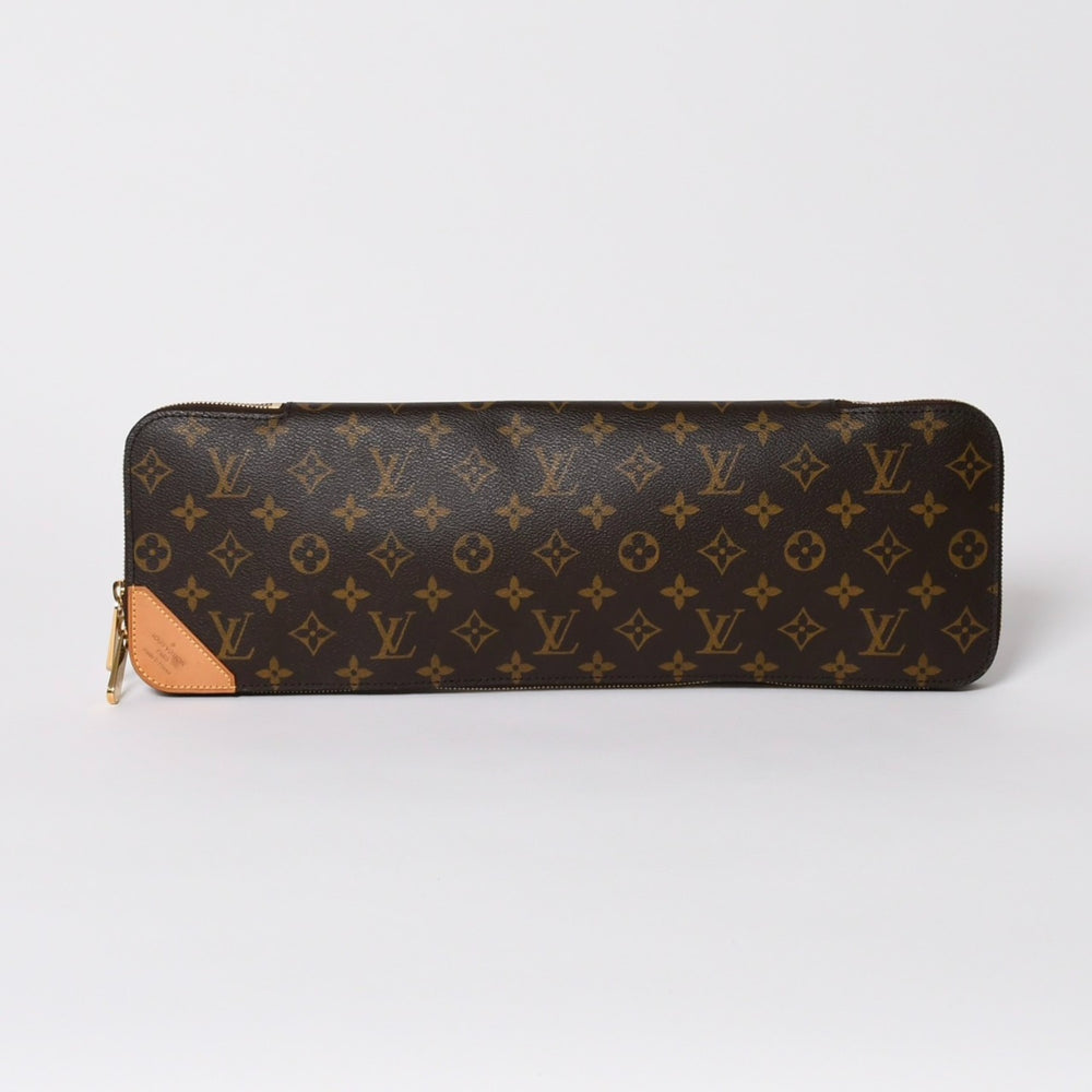 極美品 LOUIS VUITTON ルイヴィトン エテュイ5 クラヴァット M47535 モノグラム ネクタイケース PVC ヌメ革 中古 4a005816