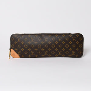 Very good condition LOUIS VUITTON Etuit 5 cravat M47535 Monogram tie case PVC tanned leather used 4a005816
