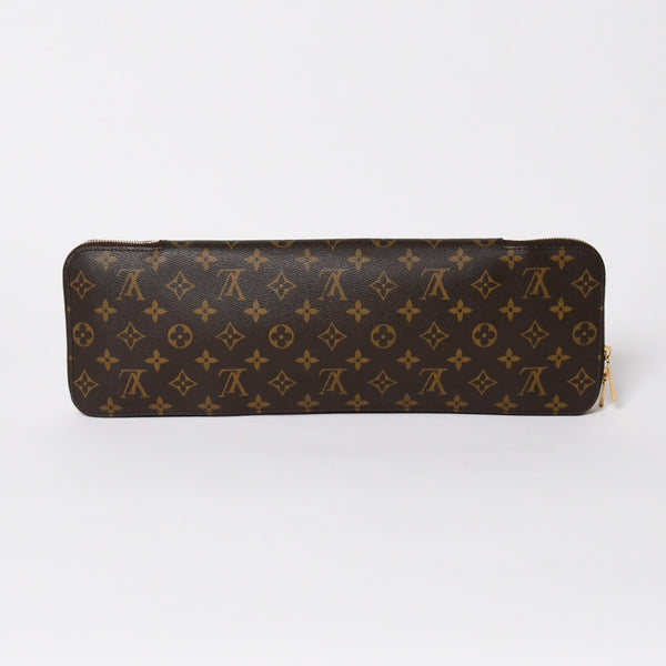 Very good condition LOUIS VUITTON Etuit 5 cravat M47535 Monogram tie case PVC tanned leather used 4a005816