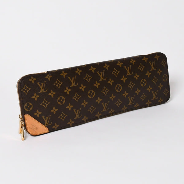 Very good condition LOUIS VUITTON Etuit 5 cravat M47535 Monogram tie case PVC tanned leather used 4a005816