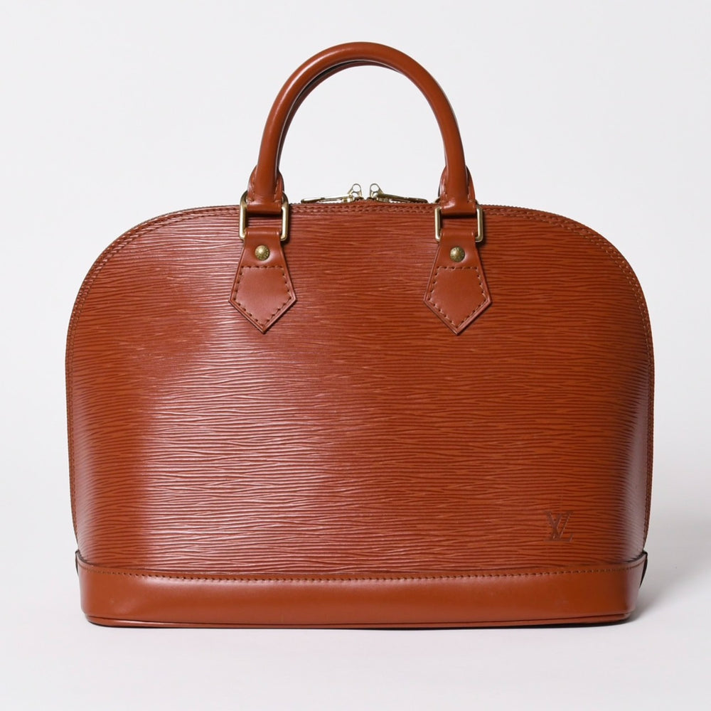 極美品 LOUIS VUITTON ルイヴィトン アルマ ハンドバッグ M52419 エピレザー ケニアブラウン MI0976 ゴールド金具 中古 4a006087