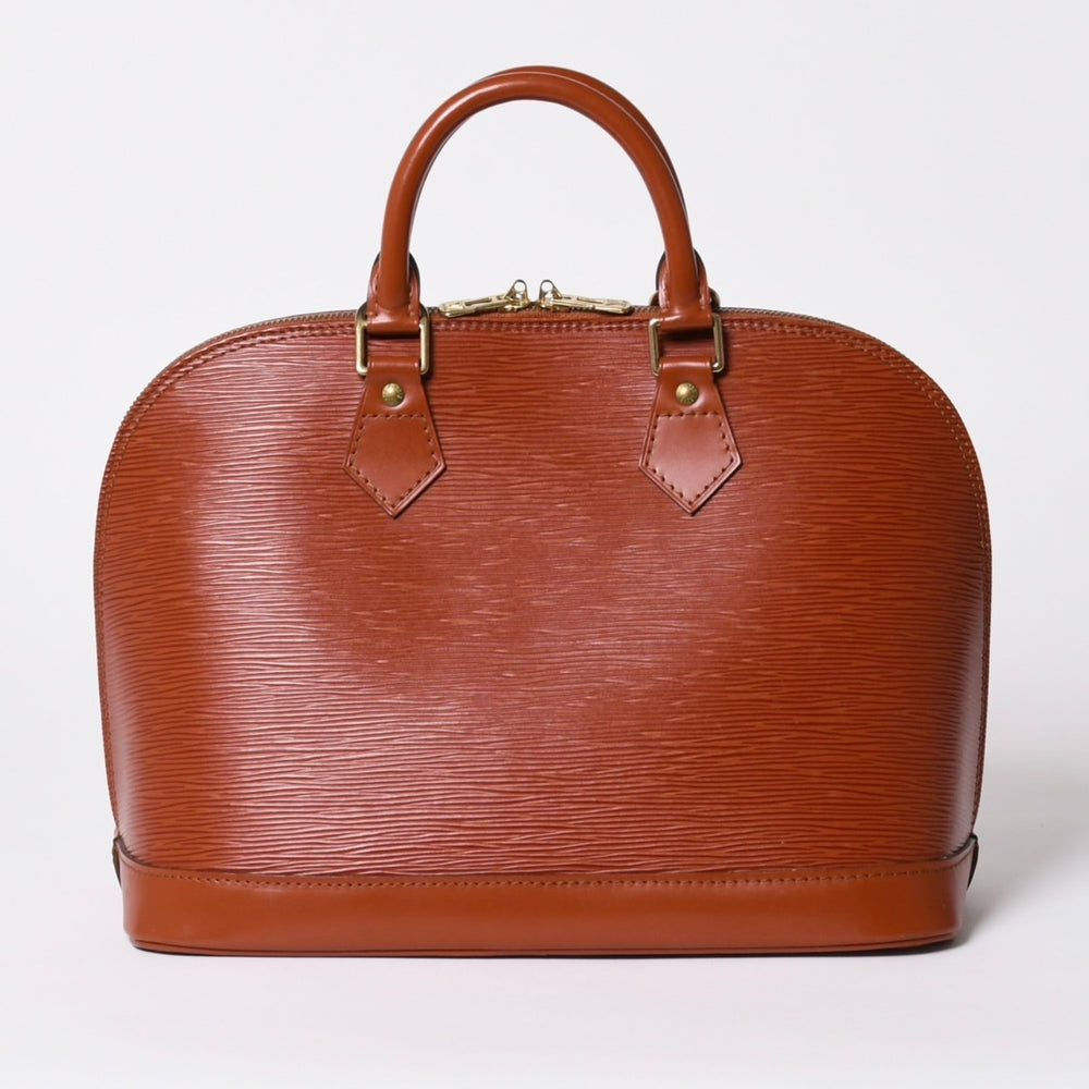 極美品 LOUIS VUITTON ルイヴィトン アルマ ハンドバッグ M52419 エピレザー ケニアブラウン MI0976 ゴールド金具 中古 4a006087