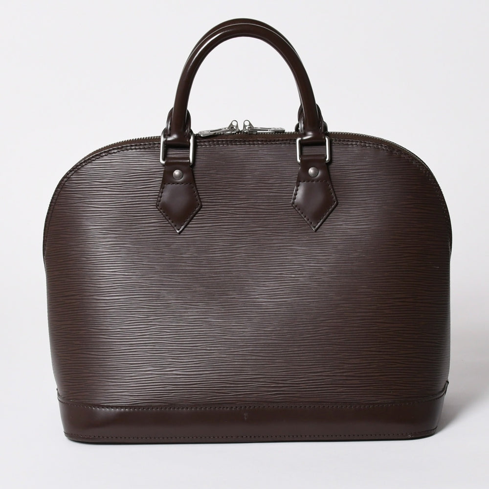 極美品 LOUIS VUITTON ルイヴィトン アルマPM ハンドバッグ M52419 エピレザー ダークブラウン FL0015 シルバー金具 中古 4a006104