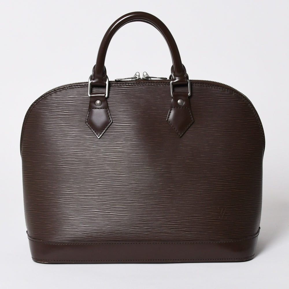 極美品 LOUIS VUITTON ルイヴィトン アルマPM ハンドバッグ M52419 エピレザー ダークブラウン FL0015 シルバー金具 中古 4a006104