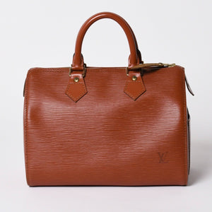 LOUIS VUITTON ルイヴィトン エピ スピーディ25 ハンドバッグ ブラウン ゴールド金具 M43013 美品 中古 4a005936