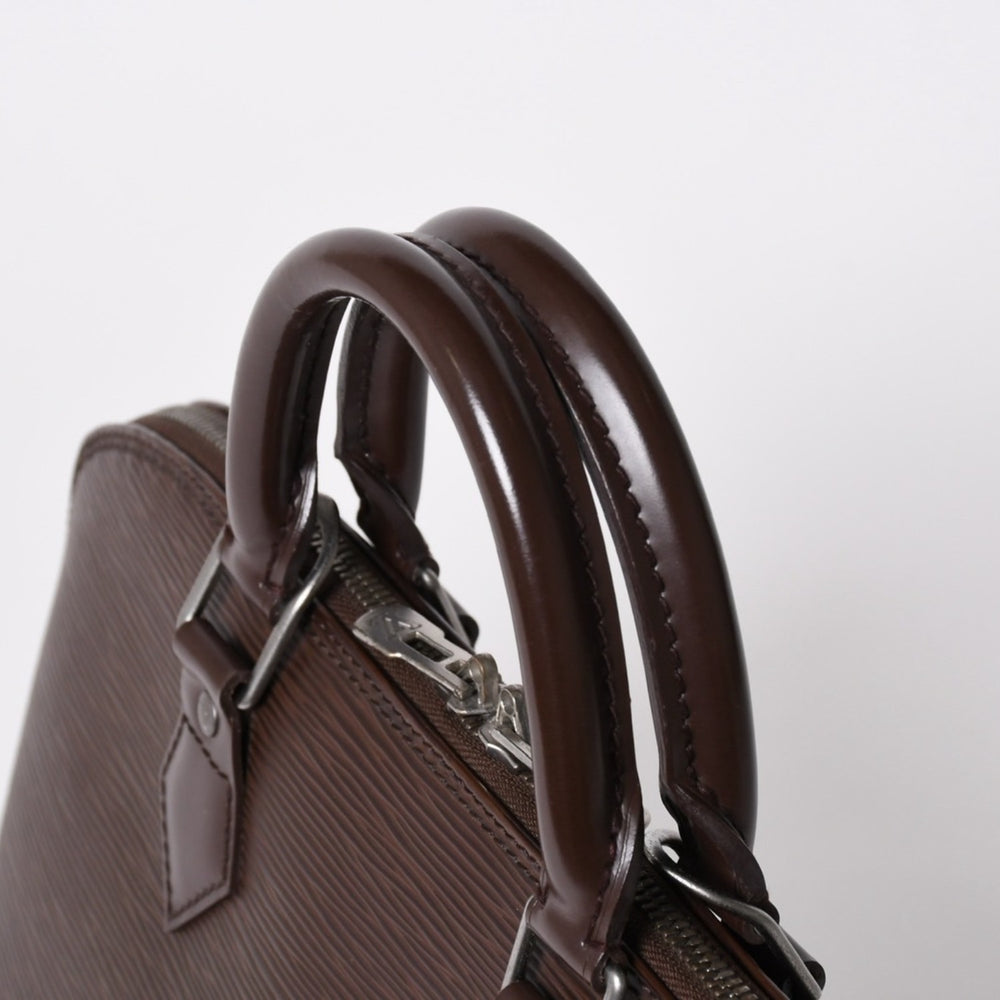 極美品 LOUIS VUITTON ルイヴィトン アルマPM ハンドバッグ M52419 エピレザー ダークブラウン FL0015 シルバー金具 中古 4a006104
