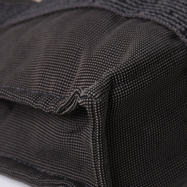 HERMES エルメス エールライン トートバッグ PM ダークグレー ナイロンキャンバス Hモノグラム織り柄 廃盤 シルバー金具 美品 中古 4a005813