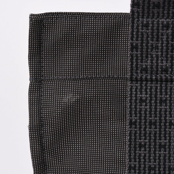 HERMES エルメス エールライン トートバッグ PM ダークグレー ナイロンキャンバス Hモノグラム織り柄 廃盤 シルバー金具 美品 中古 4a005813