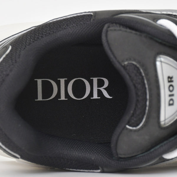 新品同様品 Christian Dior クリスチャンディオール スニーカー 靴 B30 メッシュ ブラック ホワイト シルバー テクニカル ファブリック 中古 4a006109