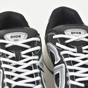新品同様品 Christian Dior クリスチャンディオール スニーカー 靴 B30 メッシュ ブラック ホワイト シルバー テクニカル ファブリック 中古 4a006109
