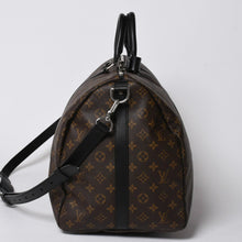 画像をギャラリービューアに読み込む, 極美品 LOUIS VUITTON ルイヴィトン モノグラム・マカサー キーポルバンドリエール55 ボストンバッグ ブラウン ブラック M56714 中古 4a006153