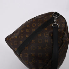 画像をギャラリービューアに読み込む, 極美品 LOUIS VUITTON ルイヴィトン モノグラム・マカサー キーポルバンドリエール55 ボストンバッグ ブラウン ブラック M56714 中古 4a006153