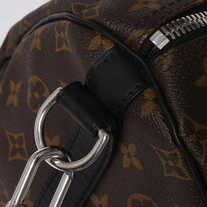 極美品 LOUIS VUITTON ルイヴィトン モノグラム・マカサー キーポルバンドリエール55 ボストンバッグ ブラウン ブラック M56714 中古 4a006153
