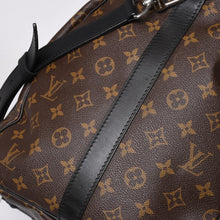 画像をギャラリービューアに読み込む, 極美品 LOUIS VUITTON ルイヴィトン モノグラム・マカサー キーポルバンドリエール55 ボストンバッグ ブラウン ブラック M56714 中古 4a006153