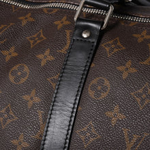 画像をギャラリービューアに読み込む, 極美品 LOUIS VUITTON ルイヴィトン モノグラム・マカサー キーポルバンドリエール55 ボストンバッグ ブラウン ブラック M56714 中古 4a006153