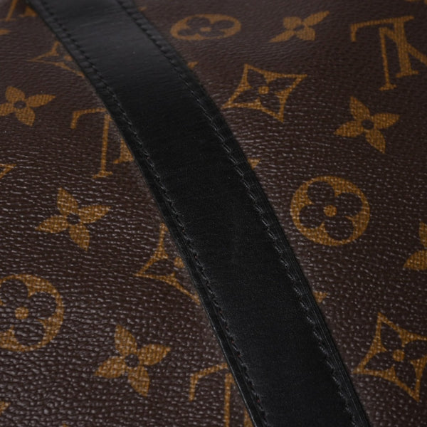 極美品 LOUIS VUITTON ルイヴィトン モノグラム・マカサー キーポルバンドリエール55 ボストンバッグ ブラウン ブラック M56714 中古 4a006153