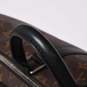 極美品 LOUIS VUITTON ルイヴィトン モノグラム・マカサー キーポルバンドリエール55 ボストンバッグ ブラウン ブラック M56714 中古 4a006153