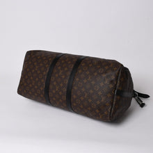 画像をギャラリービューアに読み込む, 極美品 LOUIS VUITTON ルイヴィトン モノグラム・マカサー キーポルバンドリエール55 ボストンバッグ ブラウン ブラック M56714 中古 4a006153