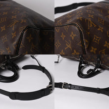 画像をギャラリービューアに読み込む, 極美品 LOUIS VUITTON ルイヴィトン モノグラム・マカサー キーポルバンドリエール55 ボストンバッグ ブラウン ブラック M56714 中古 4a006153