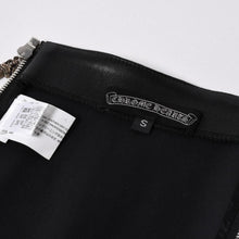 画像をギャラリービューアに読み込む, 新品同様 CHROME HEARTS クロムハーツ ダブルダガージップ レザーミニスカート サイズS ブラック ラムレザー シルバー925 中古 4a006114