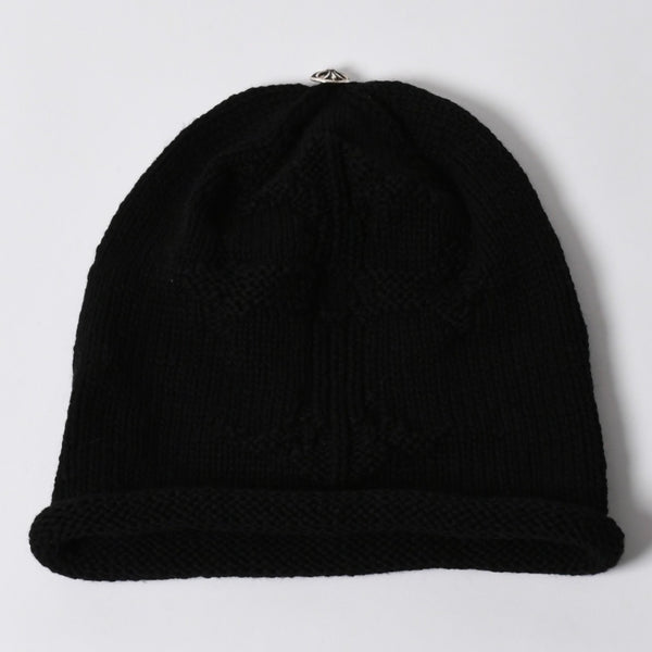 新品未使用 CHROME HEARTS クロムハーツ CASHMERE KNITTED CROSS BEANIE カシミヤ CHクロス ニットビーニー ONE SIZE 24cm 中古 4a005512