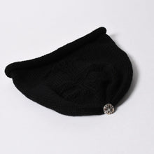 画像をギャラリービューアに読み込む, 新品未使用 CHROME HEARTS クロムハーツ CASHMERE KNITTED CROSS BEANIE カシミヤ CGクロス ニットビーニー ONE SIZE 24cm 中古 4a005512